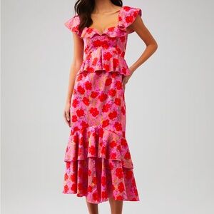 Show me your mumu Reece ruffle dress ~ smooch floral